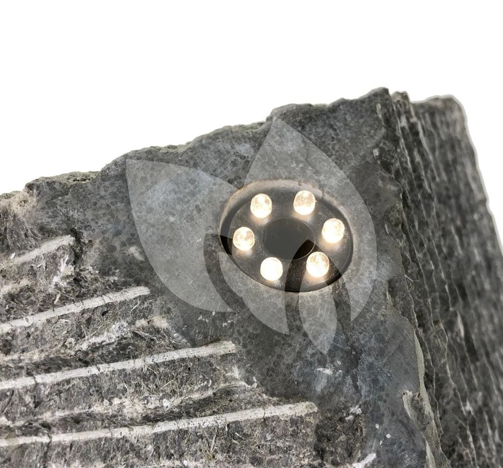 Kubus Waterornament Natuursteen LED 38 Cm Doorsnede 5 Kubus Waterornament Natuursteen LED 38 Cm Doorsnede - Afbeelding 3