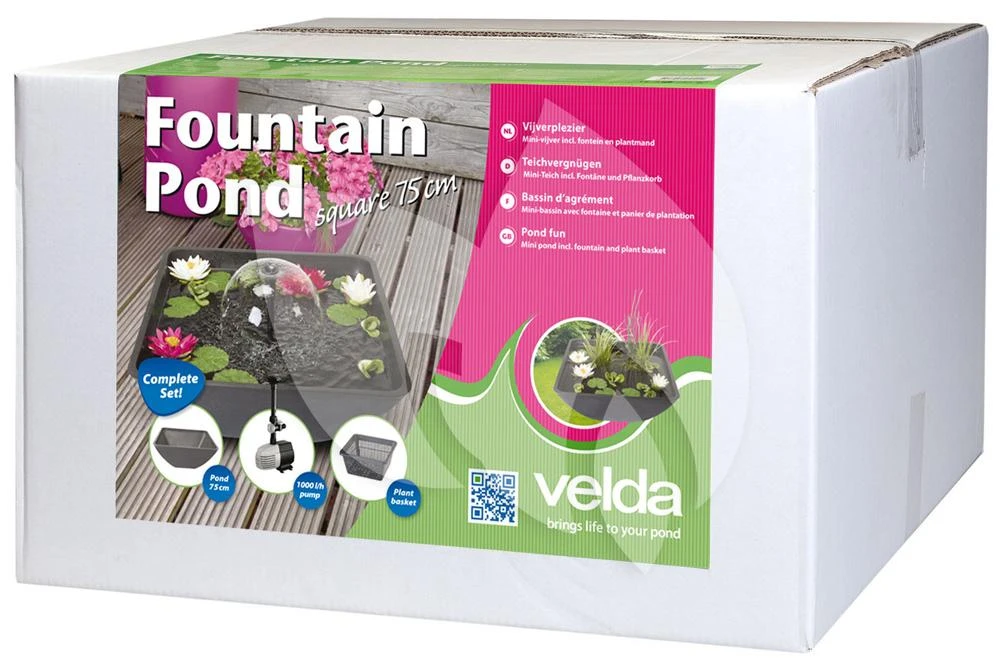 Velda Terrasvijver Fountain Pond Vierkant Groot 4 Velda Terrasvijver Fountain Pond Vierkant Groot - Afbeelding 2